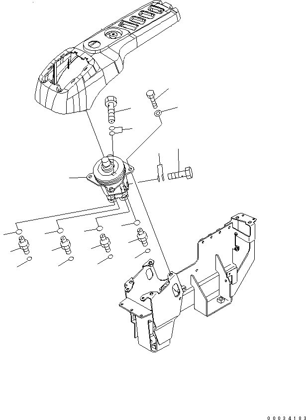 Komatsu parts book diagram for PW220-7E0 S/N H65051-UP: FLOOR (P.P.C. VALVE, RHS)