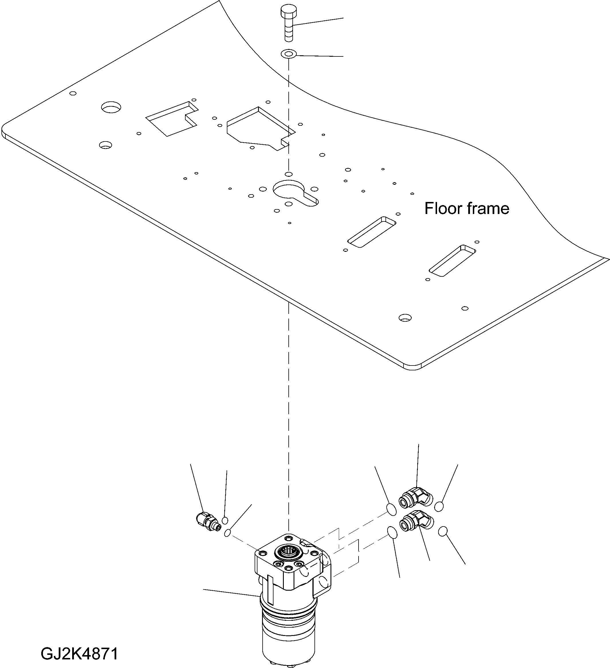Komatsu parts book diagram for PW220-7E0 S/N H65051-UP: STEERING VALVE