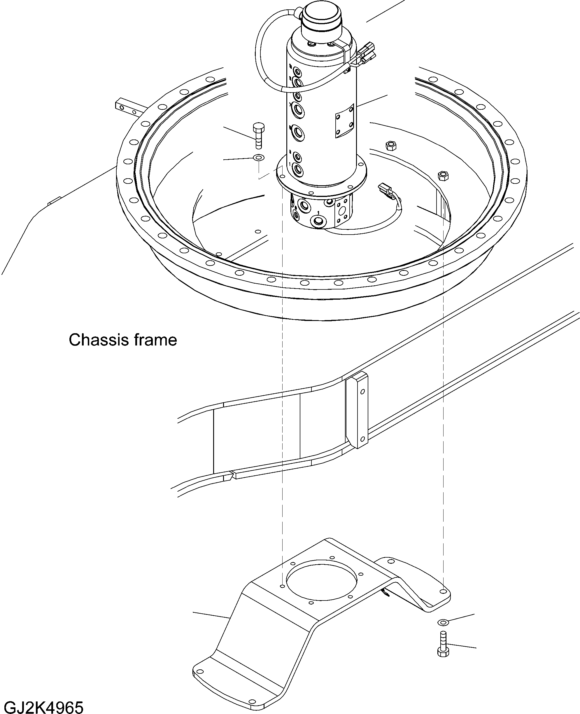 Komatsu parts book diagram for PW220-7E0 S/N H65051-UP: SWIVEL JOINT AND MOUNTING PARTS