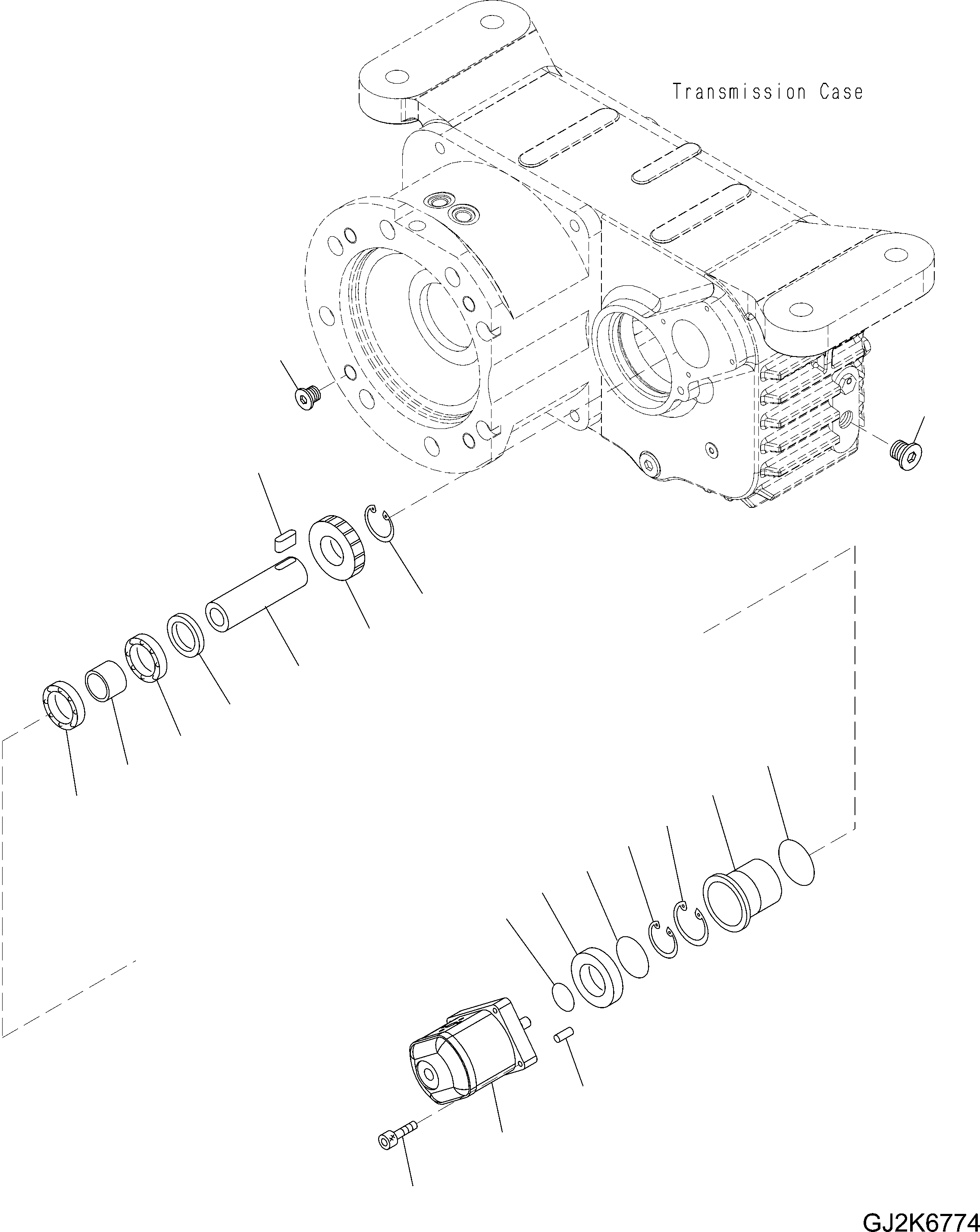 Komatsu parts book diagram for PW220-7E0 S/N H65051-UP: TRANSMISSION (4/5)
