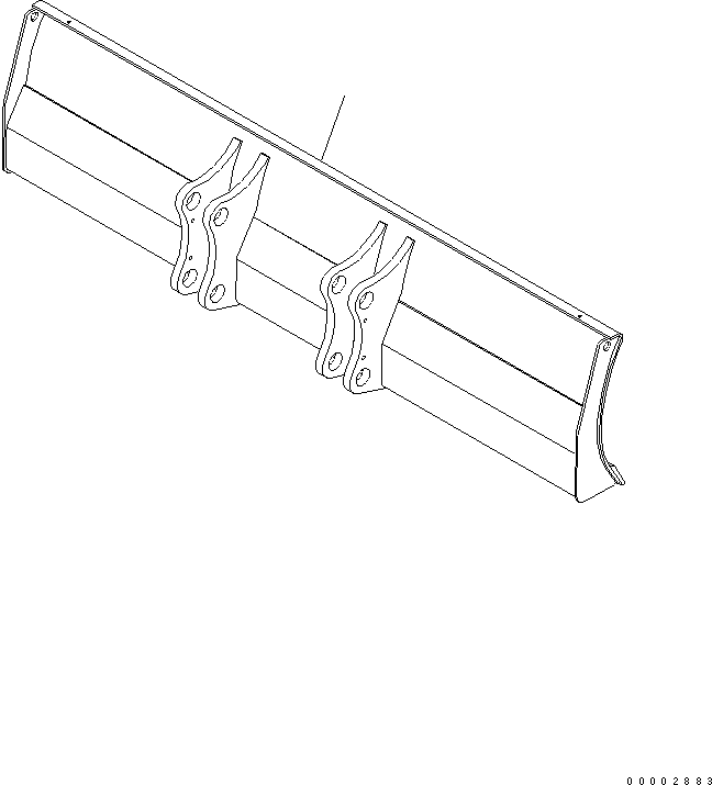 Komatsu parts book diagram for PW220-7E0 S/N H65051-UP: BLADE (FOR 2.75M WIDTH REAR DOZER)