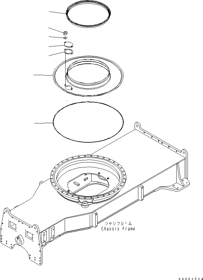 Komatsu parts book diagram for PW220-7E0 S/N H65051-UP: GREASE BATH