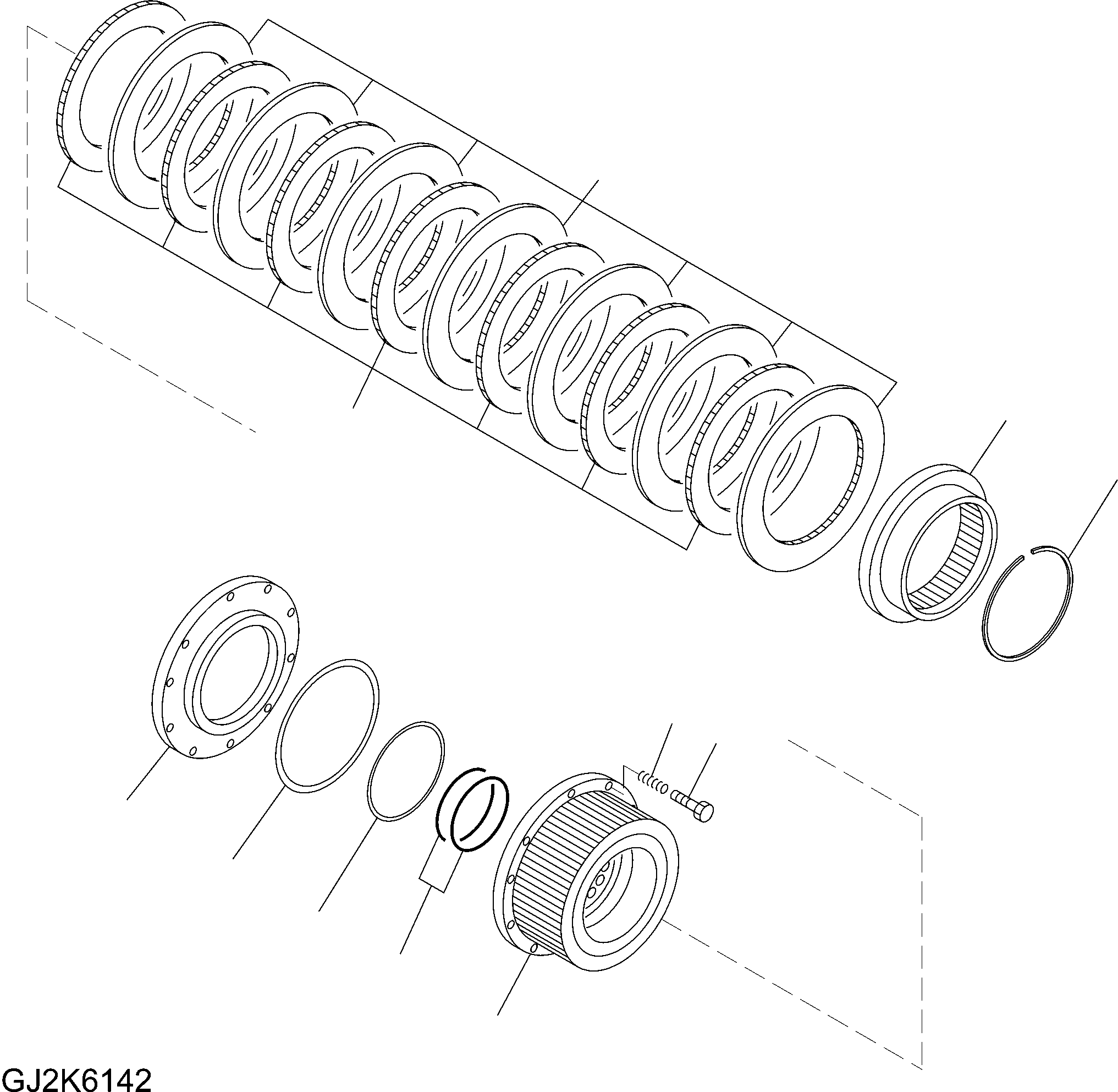 Komatsu parts book diagram for PW220-7E0 S/N H65051-UP: REAR AXLE (4/4) (2.75M WIDTH) BRAKE