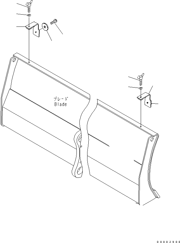 Komatsu parts book diagram for PW220-7E0 S/N H65051-UP: REFLECTOR (FOR REAR DOZER)