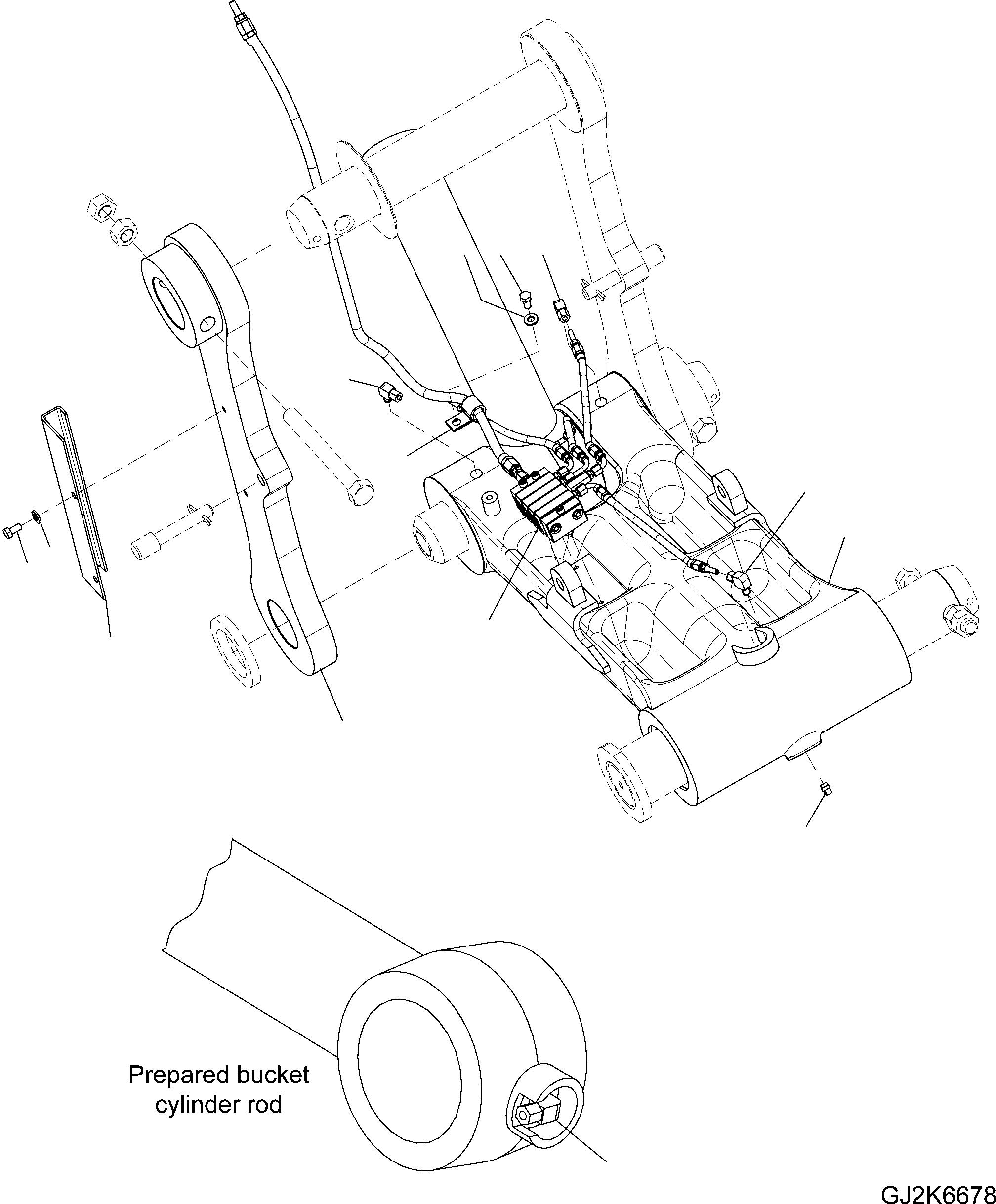 Komatsu parts book diagram for PW220-7E0 S/N H65051-UP: AUTO GREASE - LINK