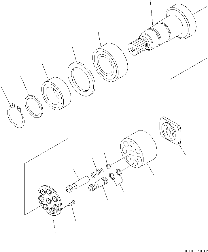 Komatsu parts book diagram for PW220-7E0 S/N H65051-UP: TRAVEL MOTOR (2/5)