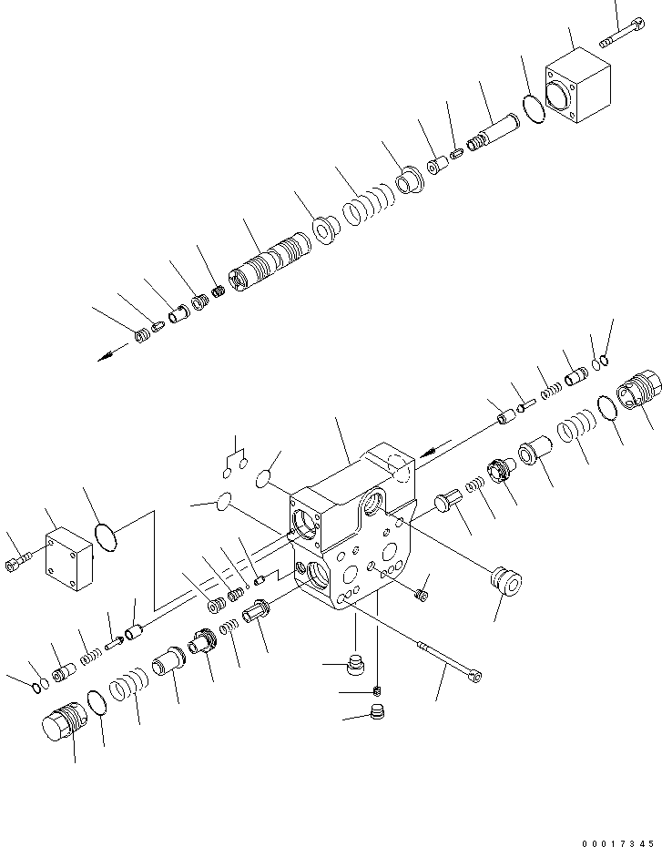 Komatsu parts book diagram for PW220-7E0 S/N H65051-UP: TRAVEL MOTOR (5/5)