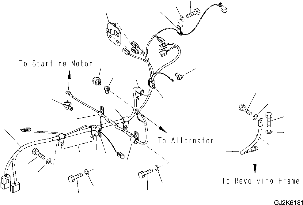 Excavators Komatsu / PW220-7H S/N H50051-UP(pw220_7h) / WIRING (ENGINE HARNESS)(B0-7 : B0500-01A0)