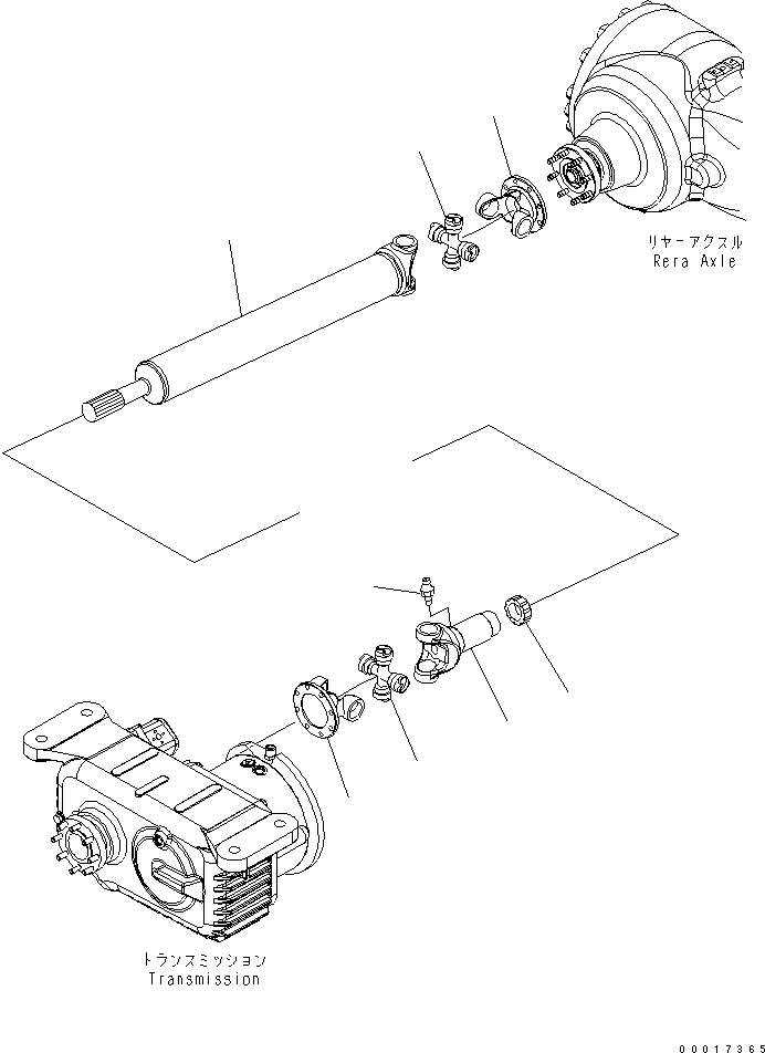 Excavators Komatsu / PW220-7H S/N H50051-UP(pw220_7h) / REAR DRIVE SHAFT (INNER PARTS)(F0-4 : F1310-51A0)