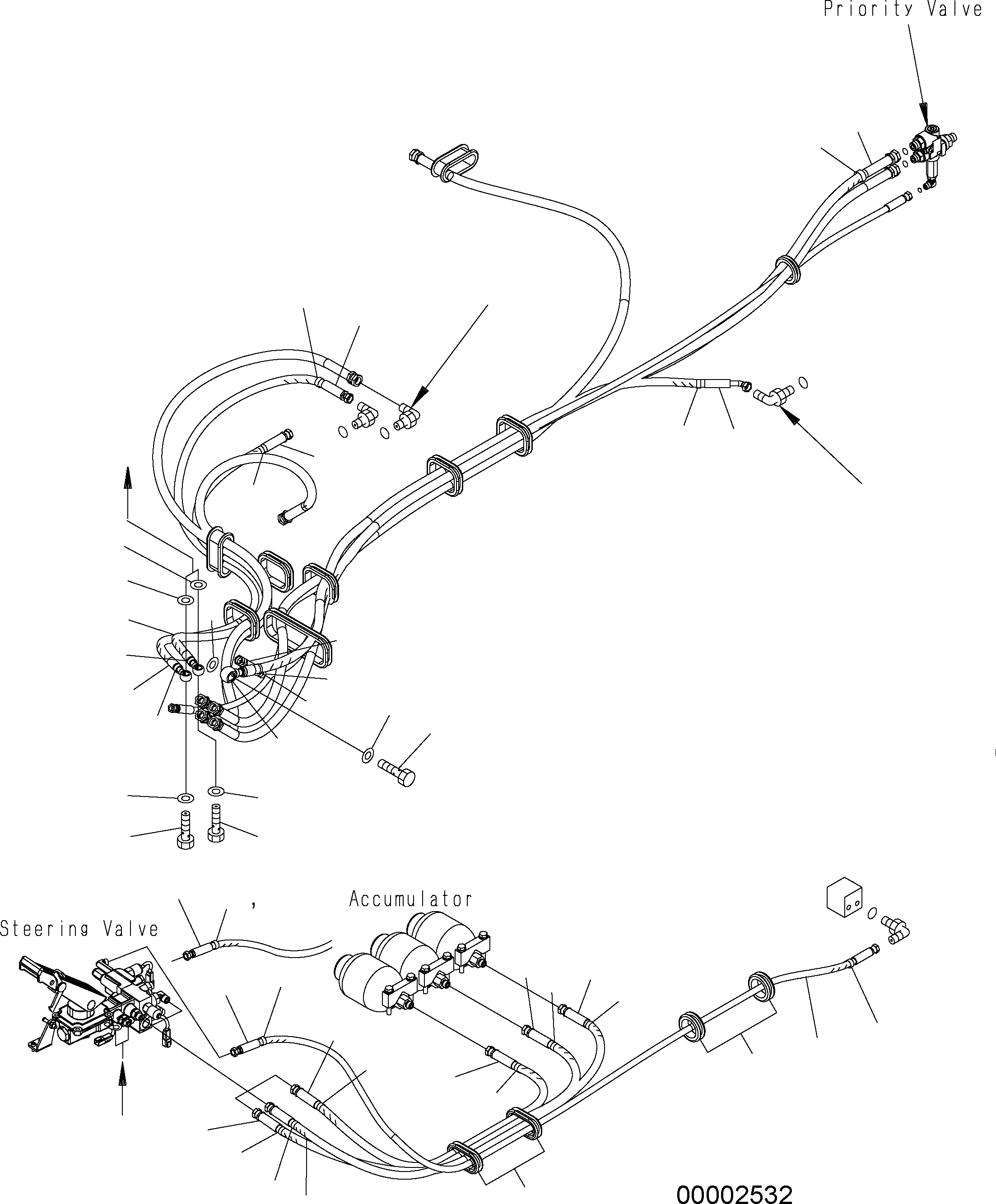 Excavators Komatsu / PW220-7H S/N H50051-UP(pw220_7h) / UPPER BRAKE LINE (HOSES)(H0-35 : H1510-02A0)