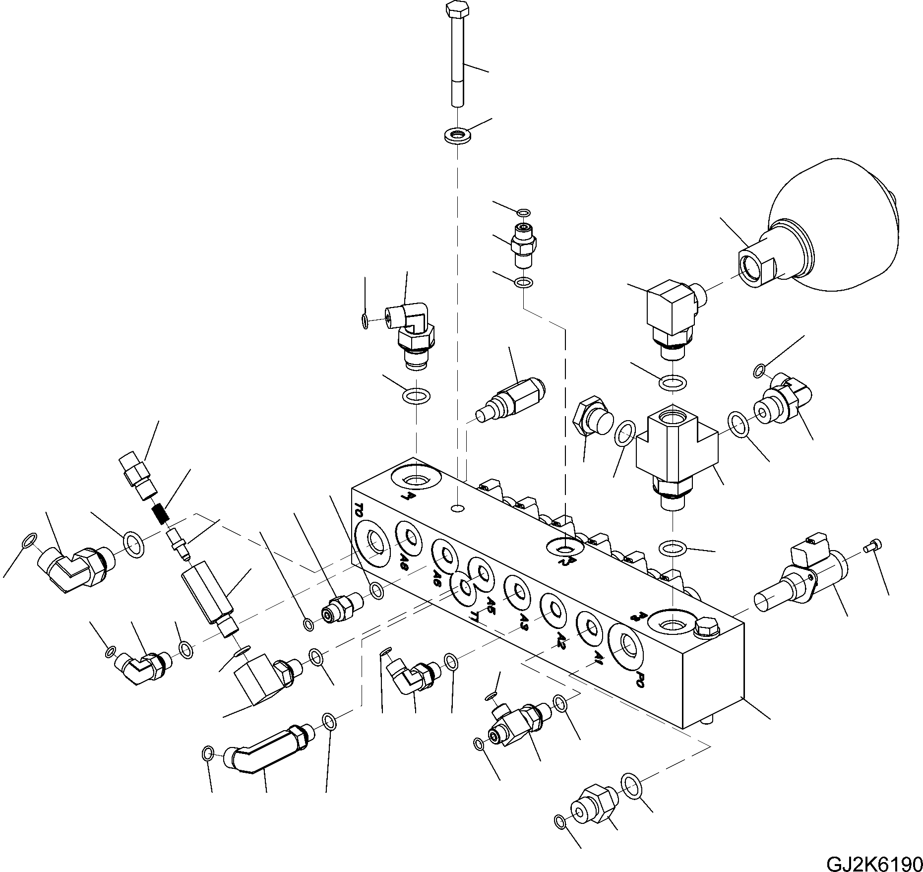 Excavators Komatsu / PW220-7H S/N H50051-UP(pw220_7h) / SOLENOID VALVE BLOCK (EXECUTION I)(H0-38 : H1820-01A0)