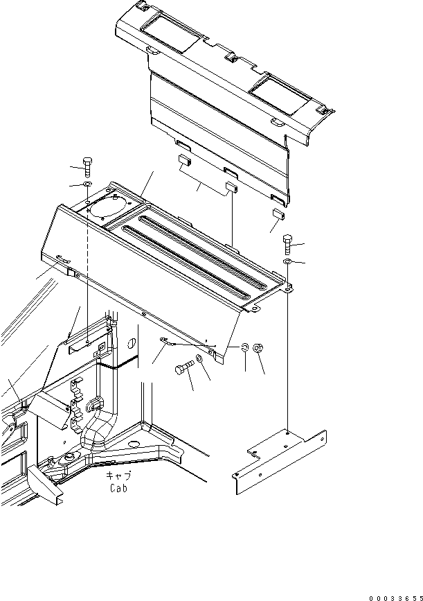 Excavators Komatsu / PW220-7H S/N H50051-UP(pw220_7h) / OPERATORґS CAB (REAR COVER)(K0-30 : K0210-23A0)