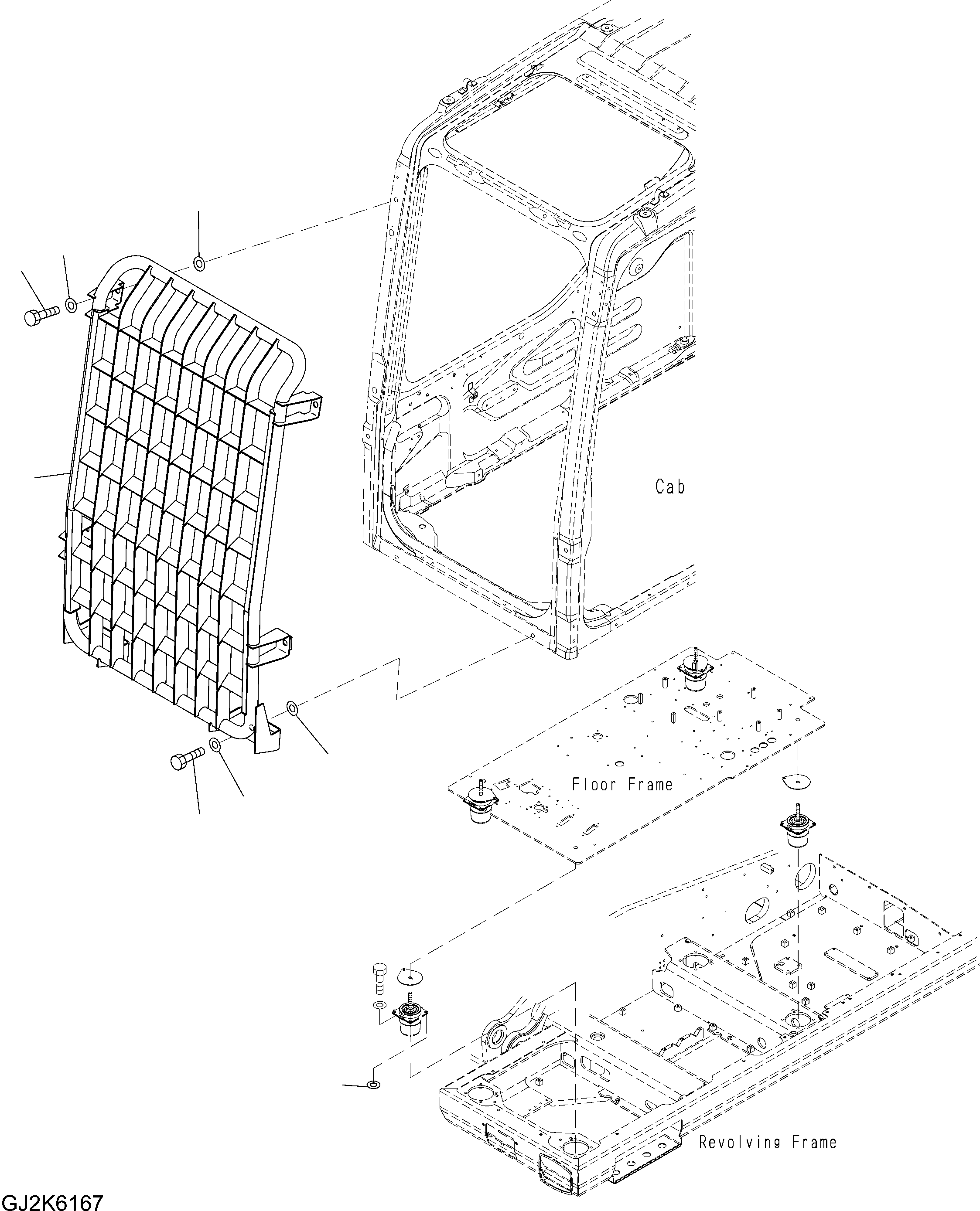 Excavators Komatsu / PW220-7H S/N H50051-UP(pw220_7h) / FRONT GUARD(K0-32 : K0230-01A0)