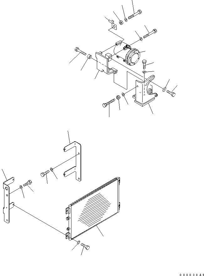 Excavators Komatsu / PW220-7H S/N H50051-UP(pw220_7h) / AIR CONDITIONER (CONDENSOR AND COMPRESSOR)(K0-39 : K0700-21A0)