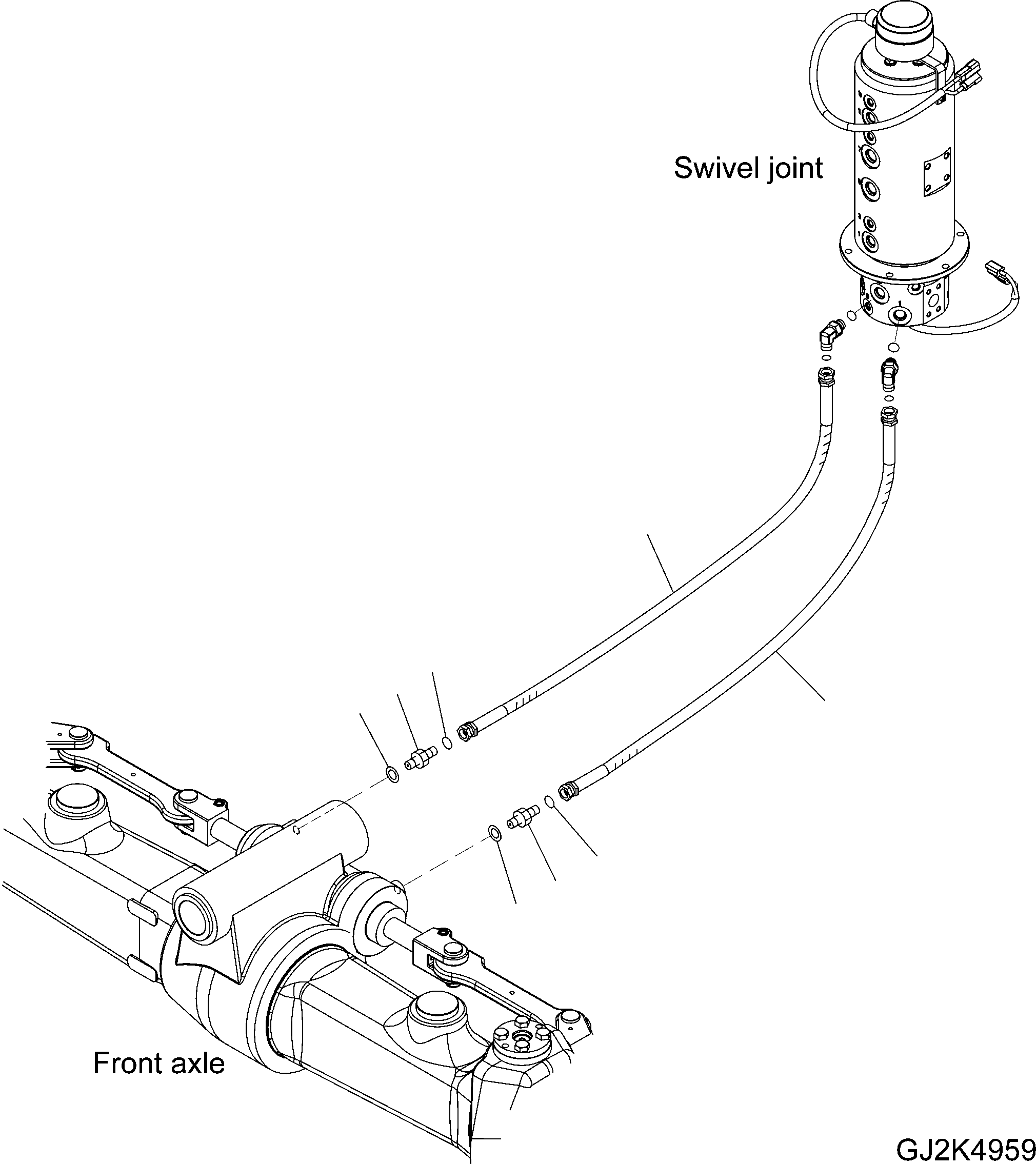 Excavators Komatsu / PW220-7H S/N H50051-UP(pw220_7h) / STEERING LINE (LOWER)(K0-68 : K1410-11A0)