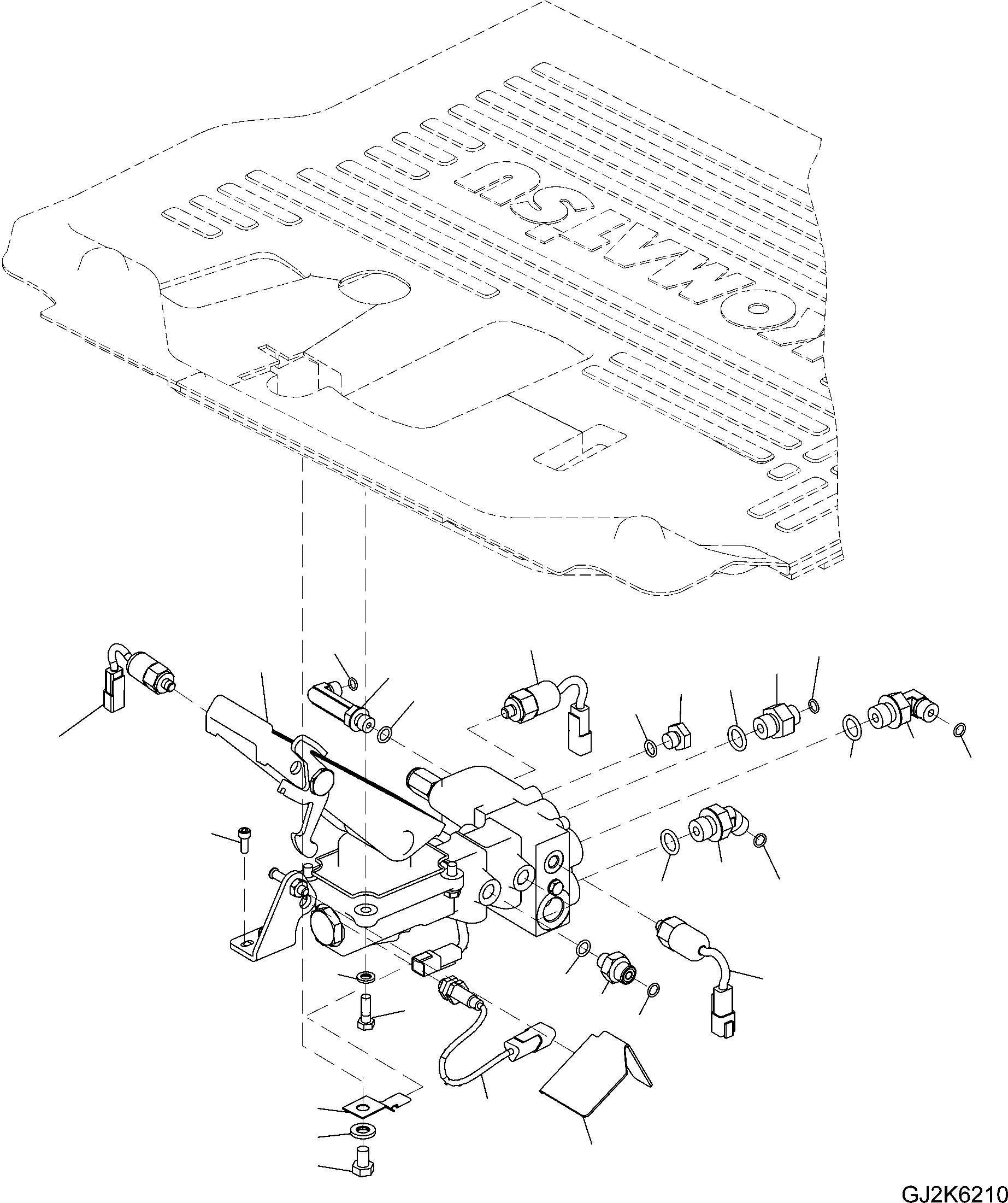 Excavators Komatsu / PW220-7H S/N H50051-UP(pw220_7h) / BRAKE PEDAL(K0-71 : K1510-01A0)