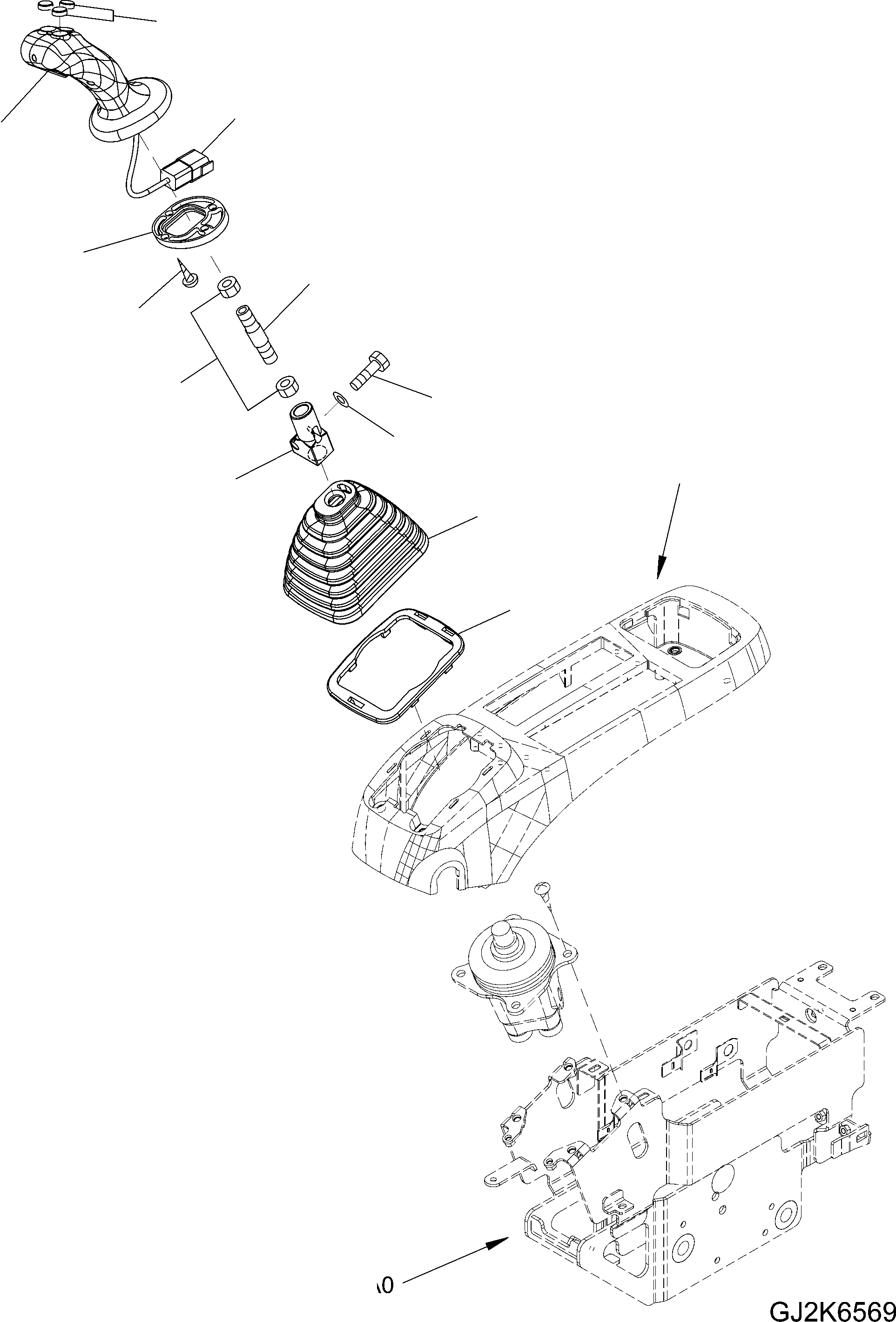 Excavators Komatsu / PW220-7H S/N H50051-UP(pw220_7h) / P.P.C. VALVE LEVER (LHS)(K0-73 : K1520-02A0)