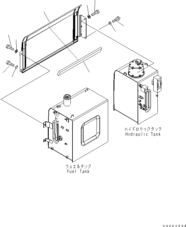 Excavators Komatsu / PW220-7H S/N H50051-UP(pw220_7h) / TANK SIDE COVER (MACHINE CAB)(M0-8 : M1160-01A0)