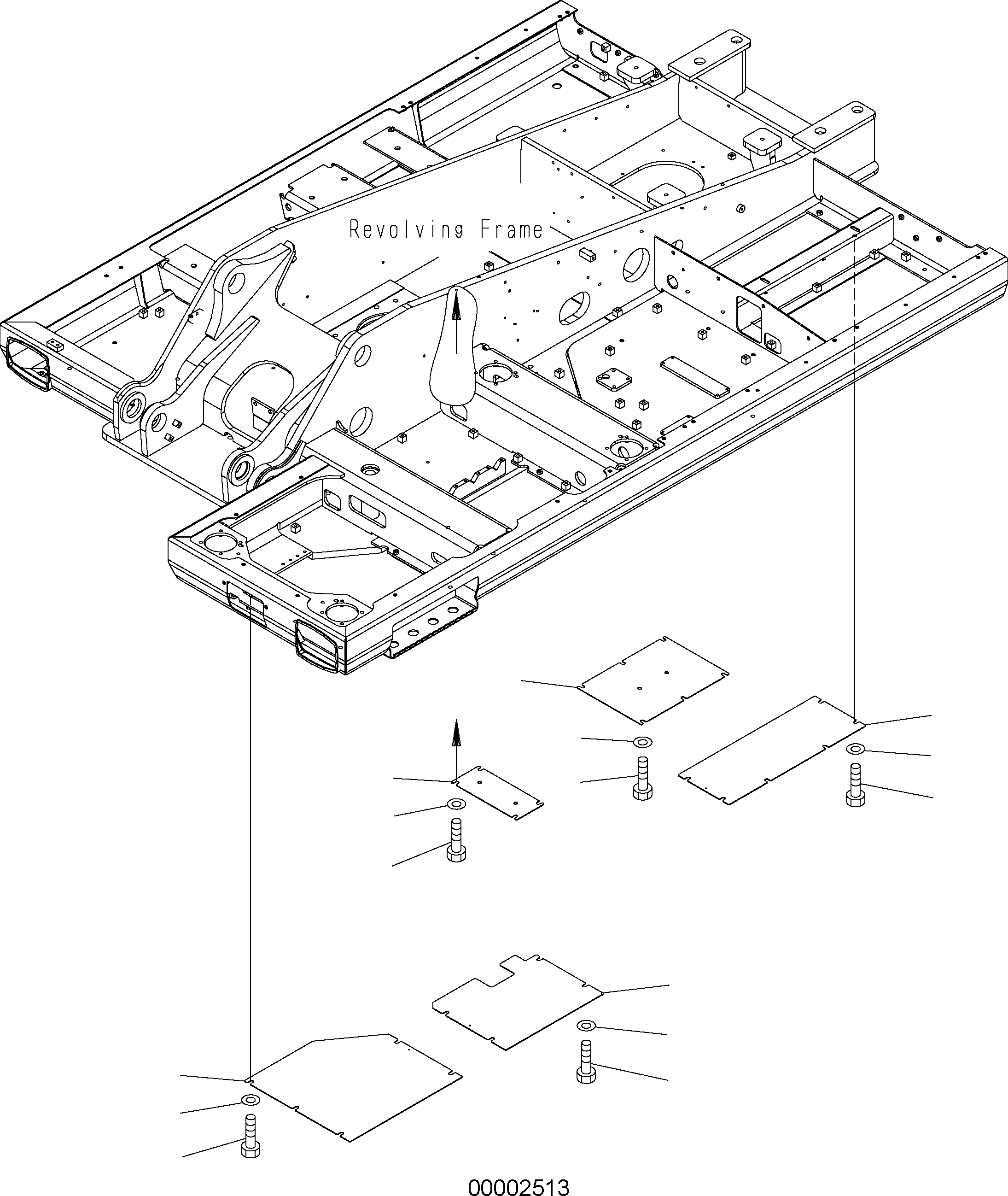 Excavators Komatsu / PW220-7H S/N H50051-UP(pw220_7h) / UNDER COVER (REVOLVING FRAME)(M0-17 : M1810-01A0)