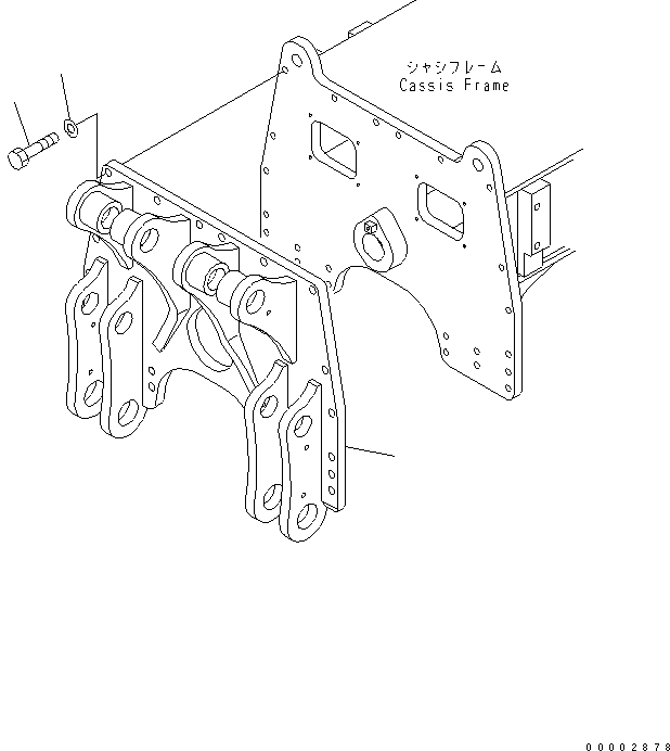 Excavators Komatsu / PW220-7H S/N H50051-UP(pw220_7h) / FRONT FRAME (FOR FRONT DOZER)(S0-11 : S0510-01A0)