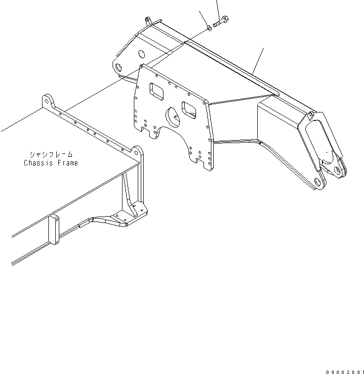 Excavators Komatsu / PW220-7H S/N H50051-UP(pw220_7h) / REAR FRAME (FOR 2.75M WIDTH REAR OUTRIGGER)(S0-14 : S0510-31A1)