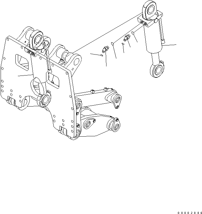 Excavators Komatsu / PW220-7H S/N H50051-UP(pw220_7h) / BLADE CYLINDER (FOR REAR DOZER)(S0-19 : S0530-11A0)