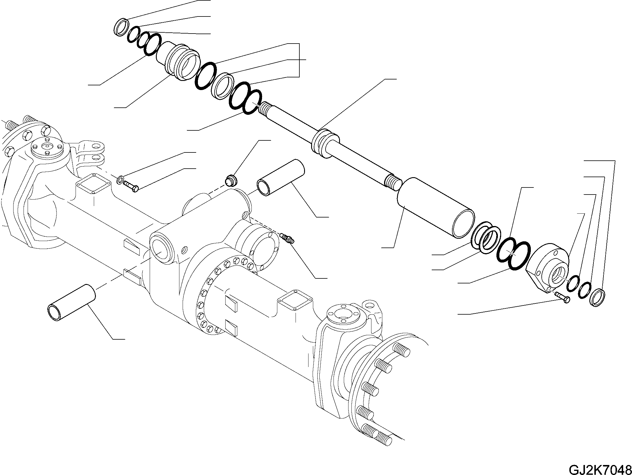 Excavators Komatsu / PW220-7H S/N H50051-UP(pw220_7h) / FRONT AXLE (1/5) (2.75M WIDTH) STEERING CYLINDER(S0-29 : S1150-51A1)