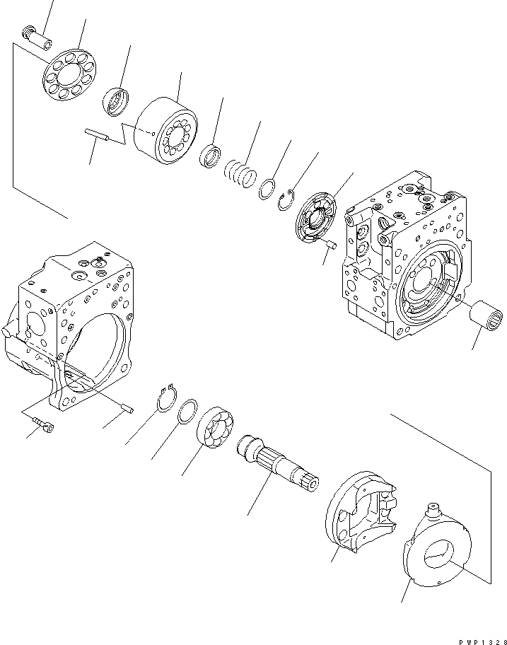 Excavators Komatsu / PW220-7H S/N H50051-UP(pw220_7h) / MAIN PUMP (7/11)(Y0-14 : Y1600-07A0)