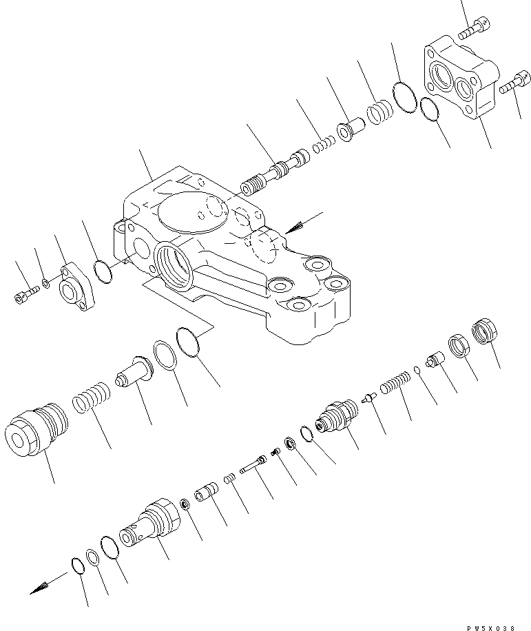 Excavators Komatsu / PW220-7H S/N H50051-UP(pw220_7h) / BURST VALVE (FOR ARM CYLINDER)(Y0-124 : Y1679-21A0)