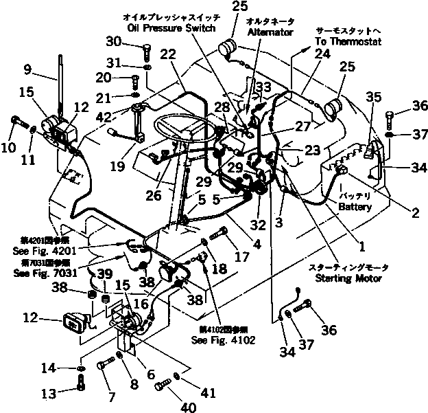 Excavators Komatsu / PW30-1 S/N 1001-UP(pw30-1r) / ELECTRICAL SYSTEM(#1079-)(030130 : 1421A)