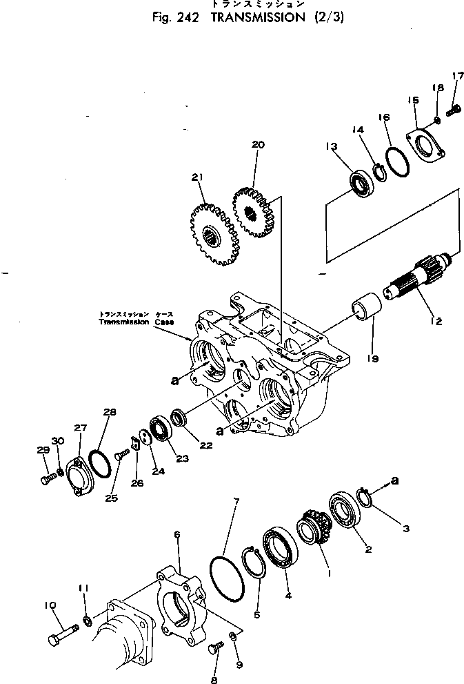 Excavators Komatsu / PW60-1 S/N 1501-UP(pw60-1c) / TRANSMISSION (2/3)(060140 : 242)