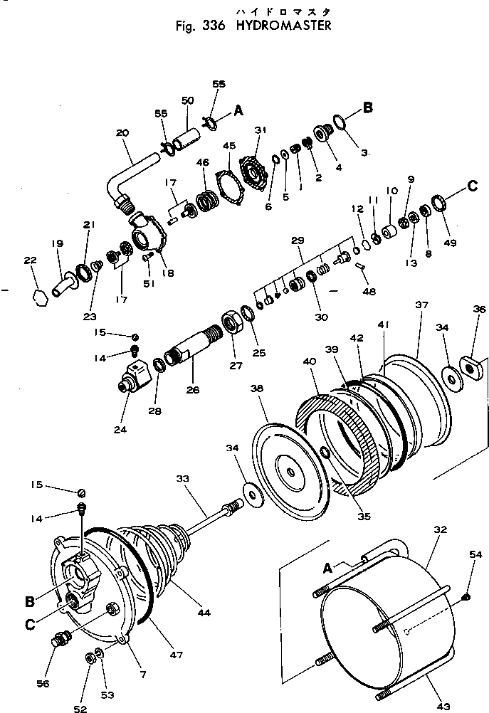 Excavators Komatsu / PW60-1 S/N 1501-UP(pw60-1c) / HYDROMASTER(090140 : 336)