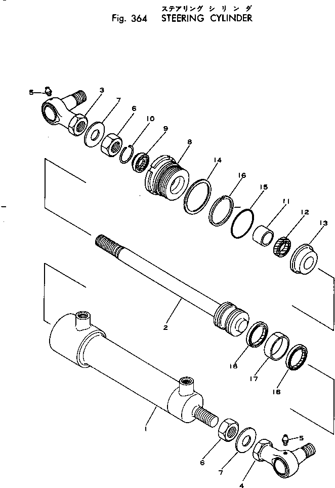Excavators Komatsu / PW60-1 S/N 1501-UP(pw60-1c) / STEERING CYLINDER(090230 : 364)