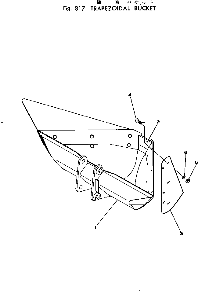 Excavators Komatsu / PW60-1 S/N 1501-UP(pw60-1c) / TRAPEZOIDAL BUCKET(240050 : 817)