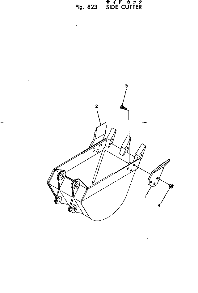 Excavators Komatsu / PW60-1 S/N 1501-UP(pw60-1c) / SIDE CUTTER(240060 : 823)
