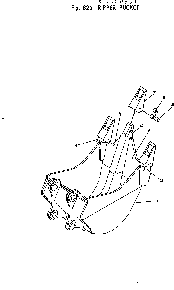 Excavators Komatsu / PW60-1 S/N 1501-UP(pw60-1c) / RIPPER BUCKET(240070 : 825)