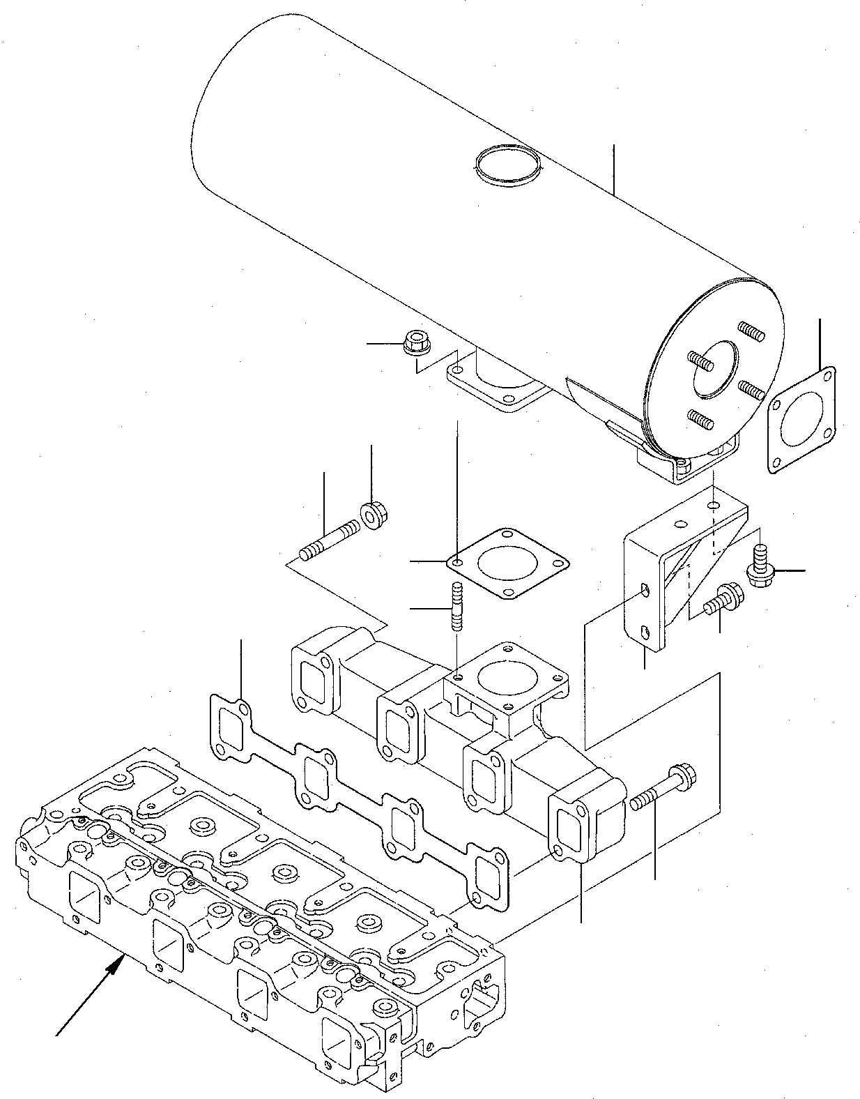 Excavators Komatsu / PW75-1 S/N 0000001-Up(pw75_1) / EXHAUST MANIFOLD(E1-08 : 0151)