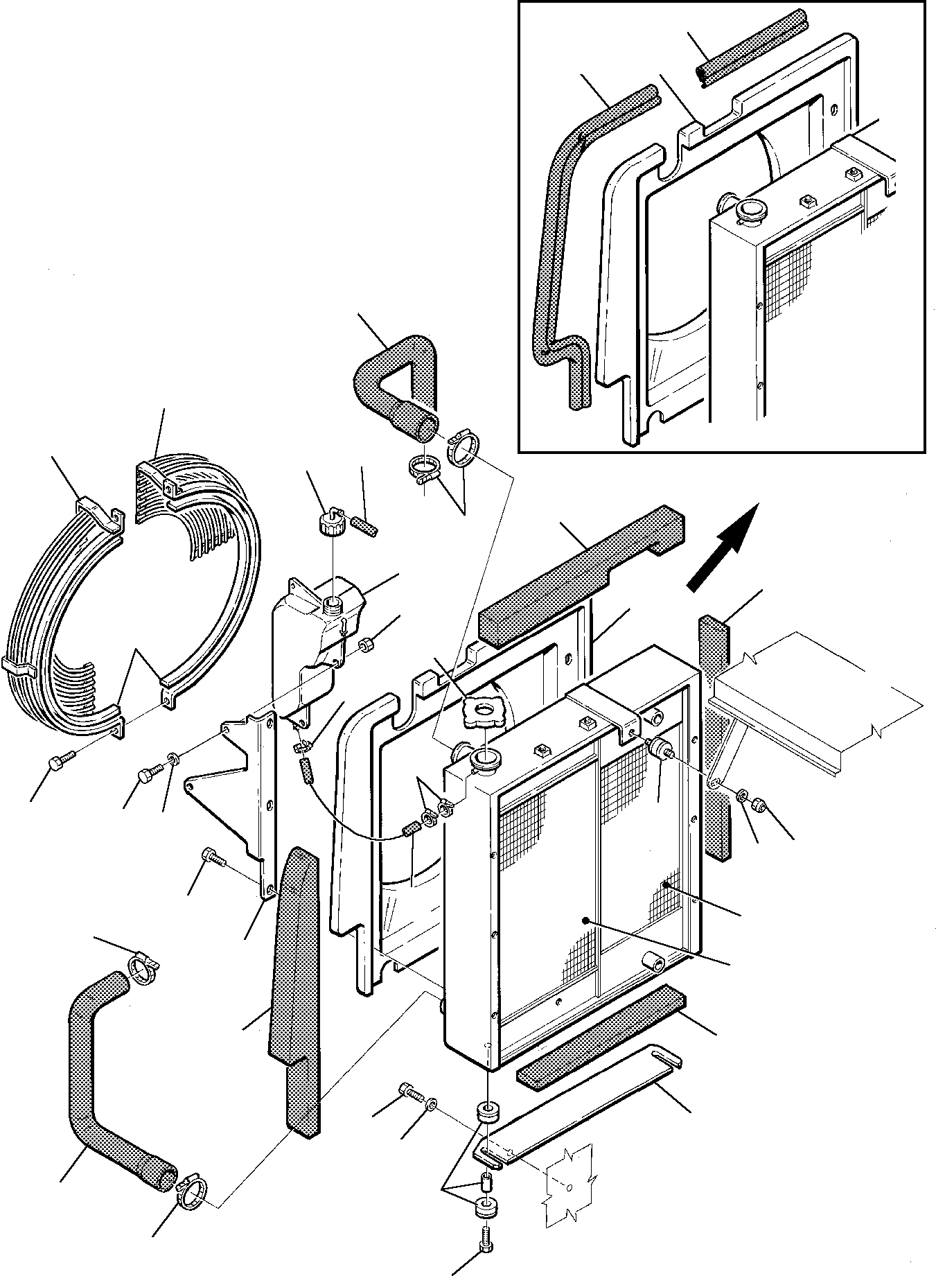 Excavators Komatsu / PW75-1 S/N 0000001-Up(pw75_1) / RADIATOR AND PIPING(M1-10 : 1200)