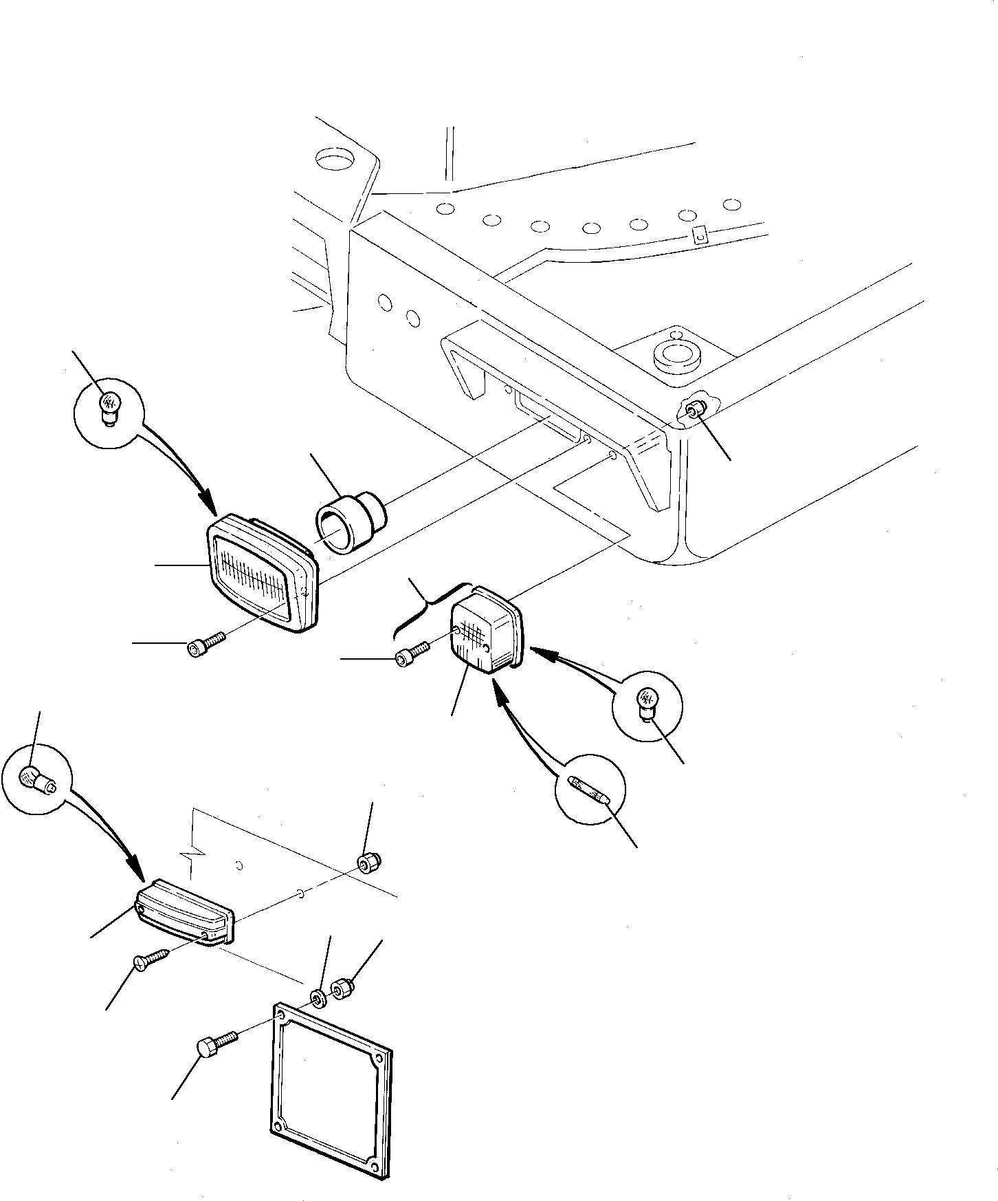 Excavators Komatsu / PW75-1 S/N 0000001-Up(pw75_1) / ELECTRICAL SYSTEM (LIGHT AND SERVICE LINE) (2/2)(M1-32 : 1501)