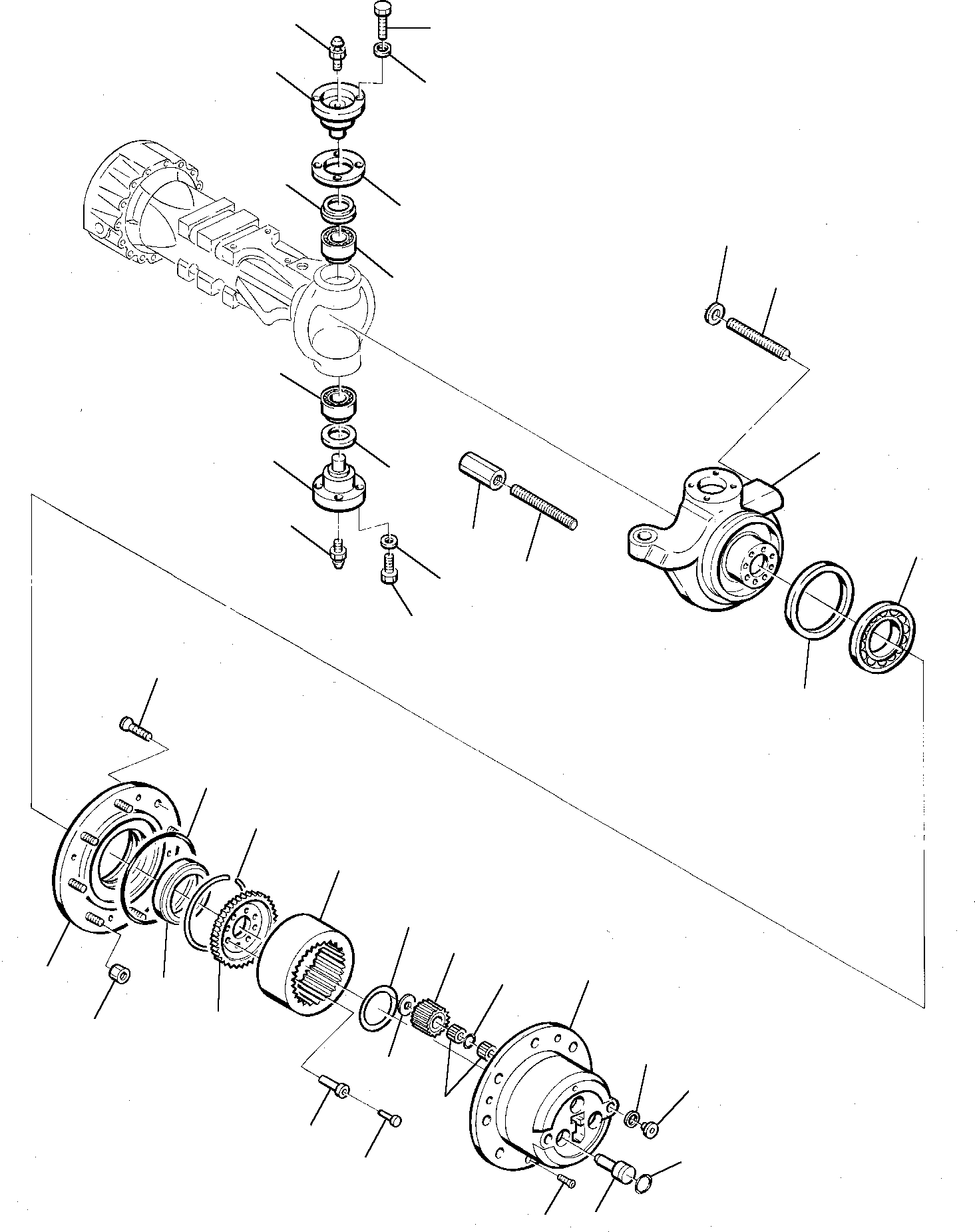 Excavators Komatsu / PW75-1 S/N 0000001-Up(pw75_1) / FRONT AXLE (2WS) (4/6)(M3-40 : 3453)