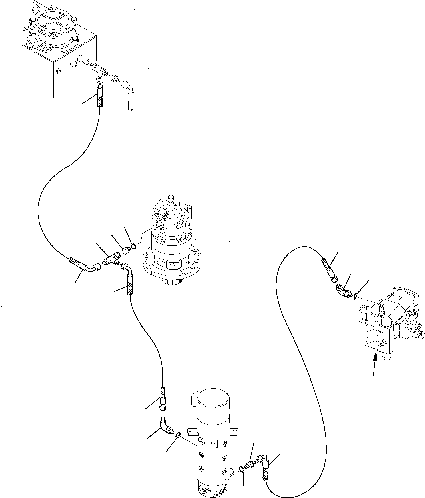 Excavators Komatsu / PW75-1 S/N 0000001-Up(pw75_1) / HYDRAULIC PIPING (DRAIN LINE)(M3-66 : 3551)