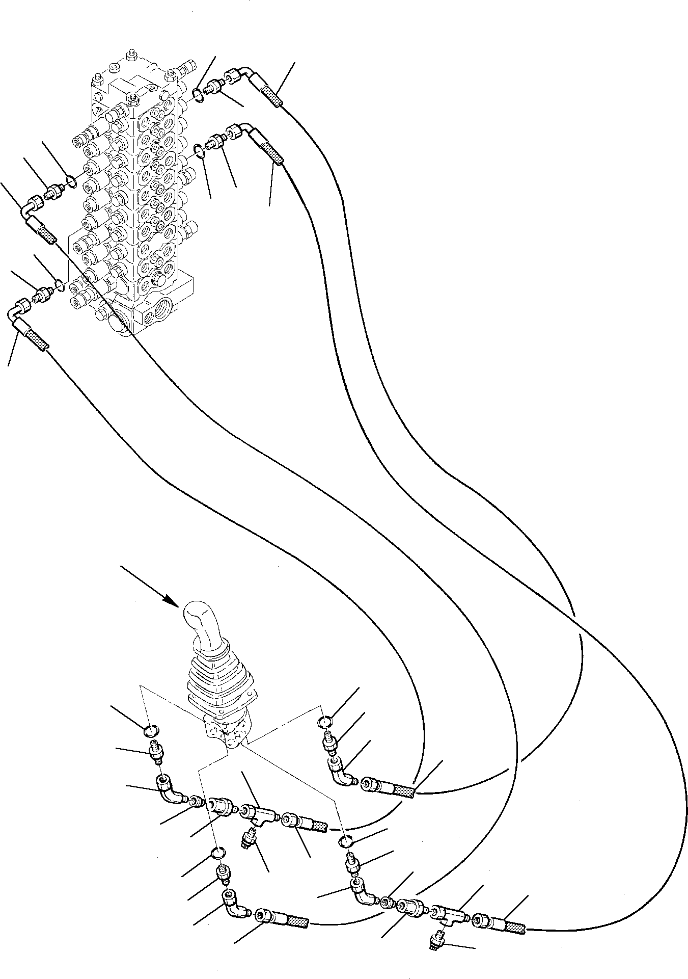 Excavators Komatsu / PW75-1 S/N 0000001-Up(pw75_1) / HYDRAULIC PIPING (ARM AND SWING PPC VALVE LINE) (2/2)(M4-14 : 4221)