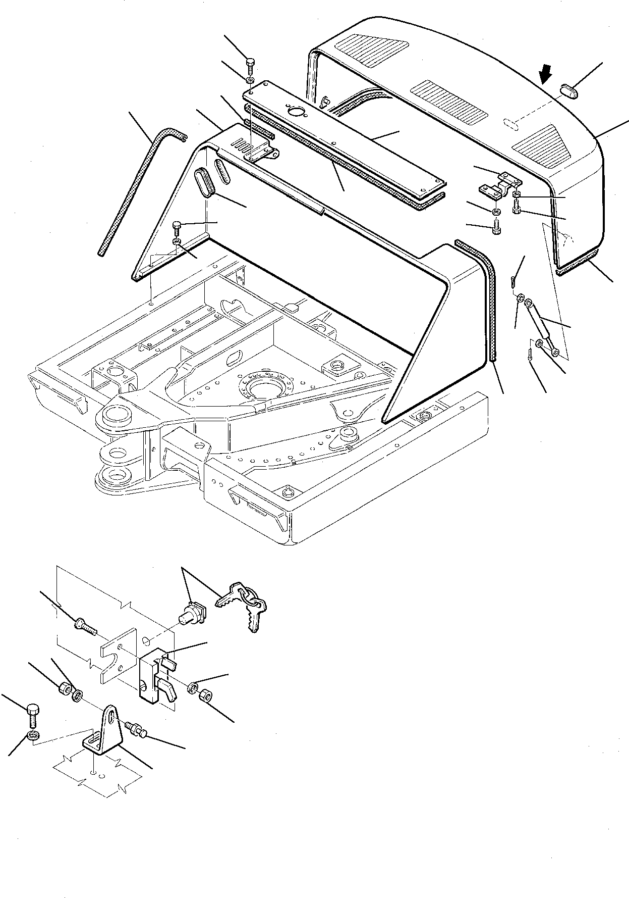 Excavators Komatsu / PW75-1 S/N 0000001-Up(pw75_1) / ENGINE SIDE COVER(M5-04 : 5010)