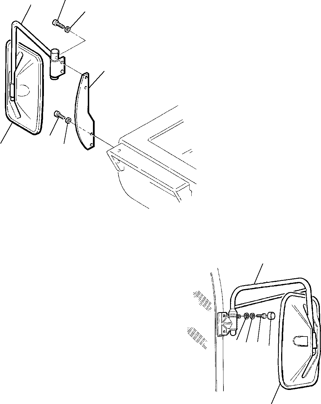 Excavators Komatsu / PW75-1 S/N 0000001-Up(pw75_1) / L.H. AND R.H. VIEW MIRROR(M5-34 : 5520)