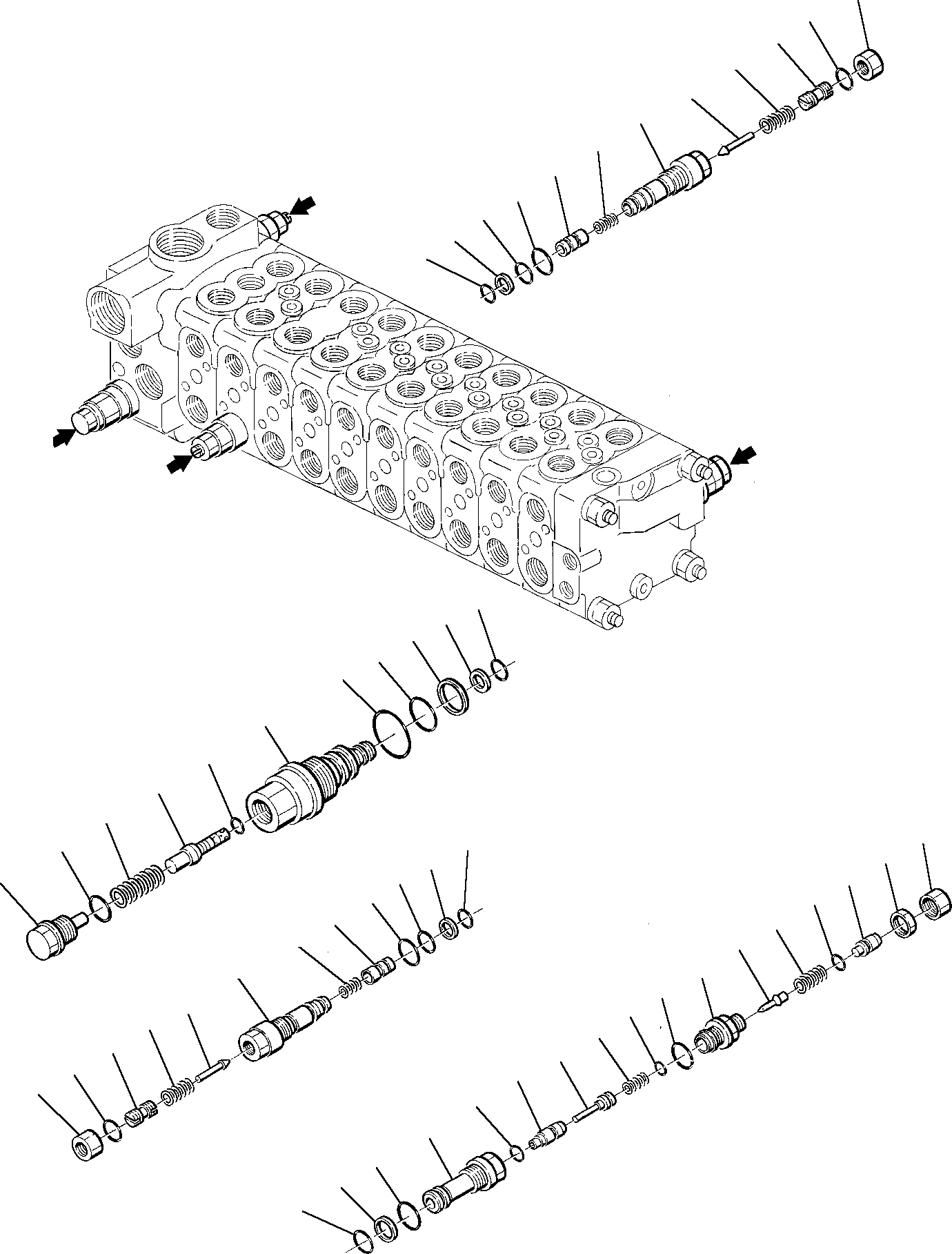 Excavators Komatsu / PW75-1 S/N 0000001-Up(pw75_1) / CONTROL VALVE (5/7)(M6-22 : 6204)
