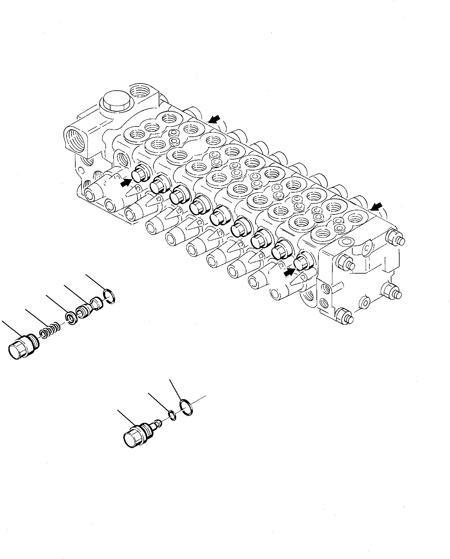 Excavators Komatsu / PW75-1 S/N 0000001-Up(pw75_1) / CONTROL VALVE (6/7)(M6-26 : 6205)
