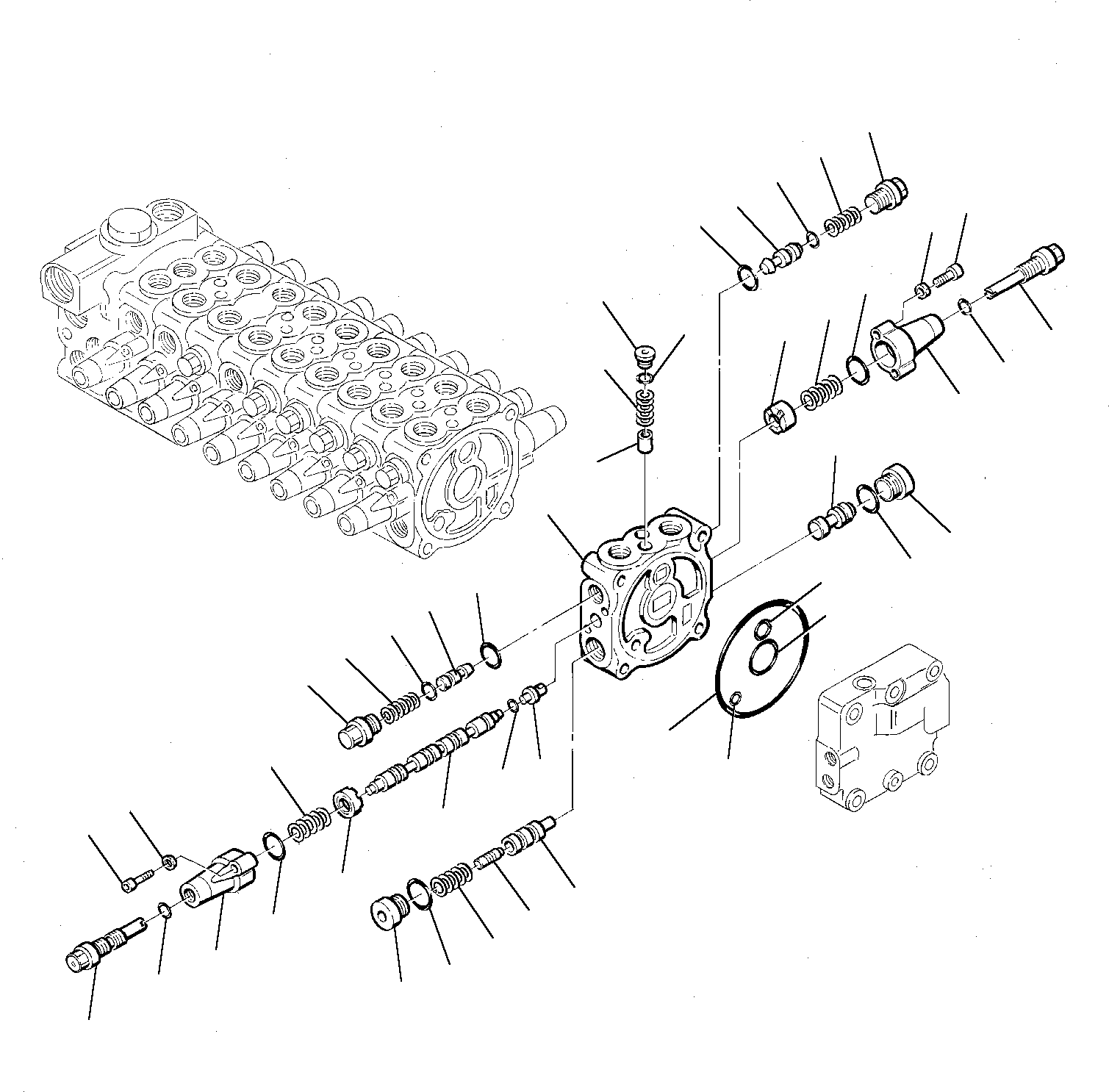Excavators Komatsu / PW75-1 S/N 0000001-Up(pw75_1) / CONTROL VALVE (7/7)(M6-28 : 6206)