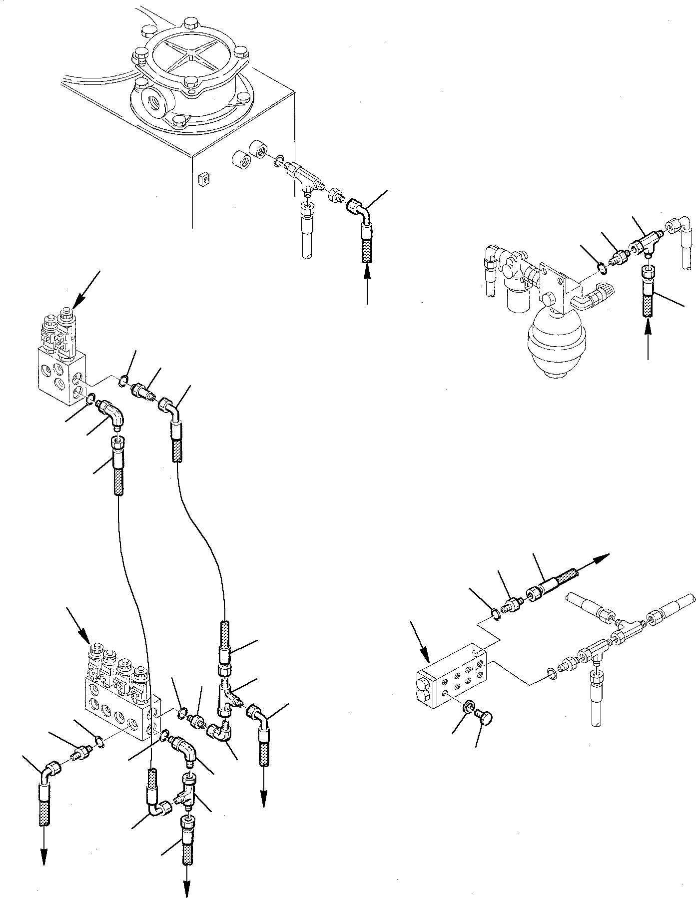 Excavators Komatsu / PW75-1 S/N 0000001-Up(pw75_1) / HYDRAULIC PIPING (PPC PIPING) (2/3)(M6-60 : 6555)