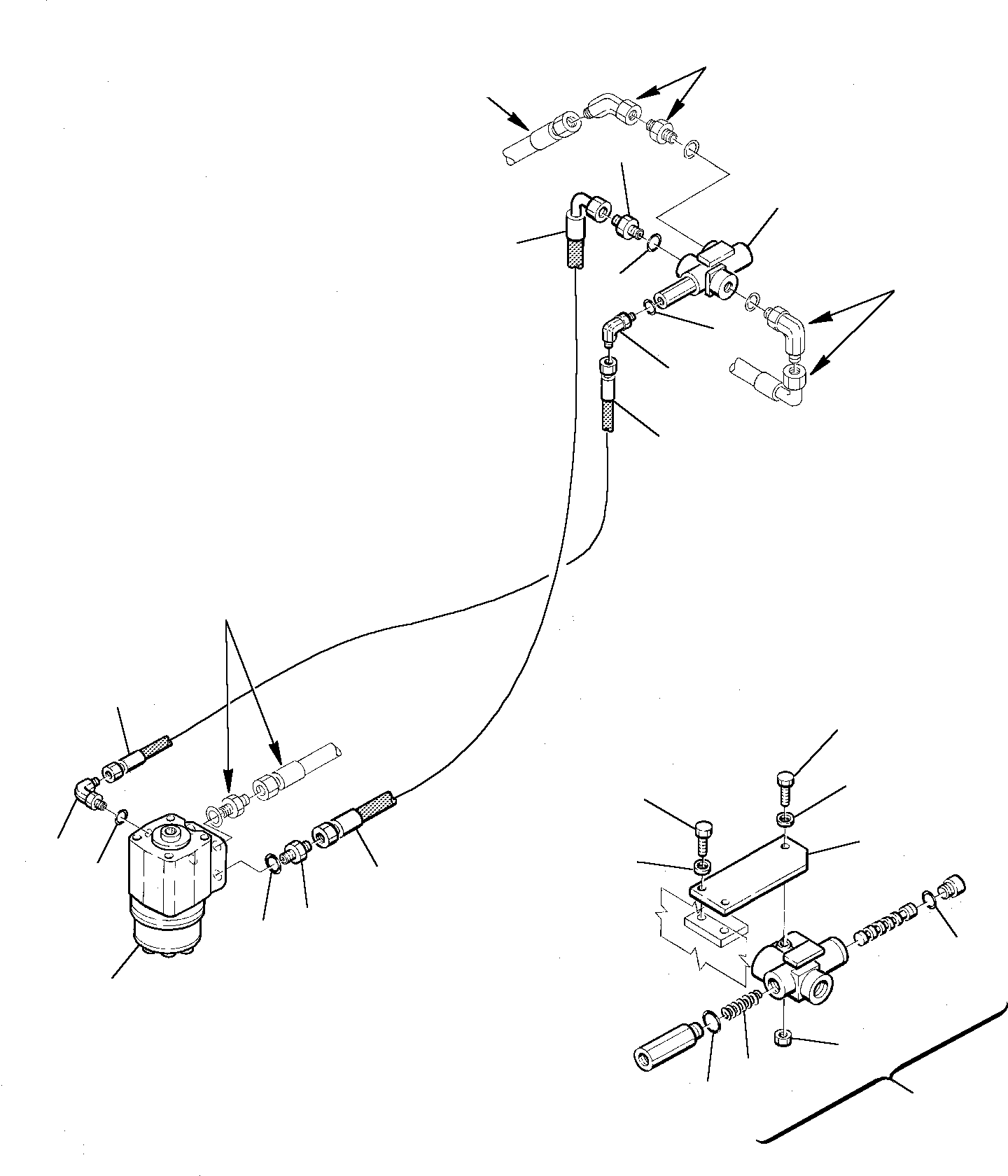 Excavators Komatsu / PW75-1 S/N 0000001-Up(pw75_1) / HYDRAULIC PIPING (STEERING LINE) (1/2)(M6-68 : 6620)