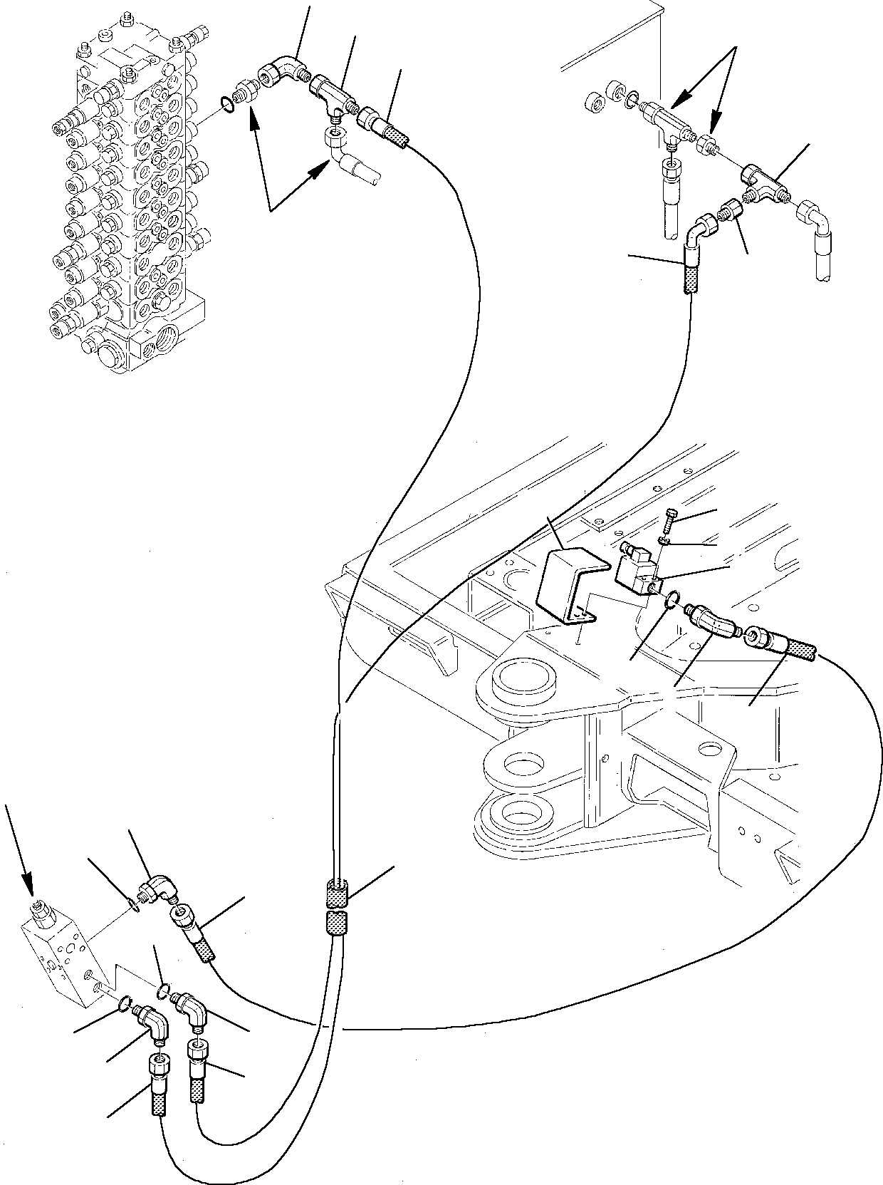 Excavators Komatsu / PW75-1 S/N 0000001-Up(pw75_1) / HYDRAULIC PIPING (OVERLOAD SENSOR LINE)(M6-78 : 6706)